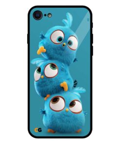 Blue Angry Bird iPhone 8 Glass Back Cover