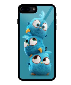 Blue Angry Bird iPhone 8 Plus Glass Back Cover