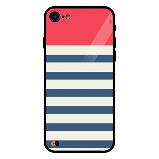 Blue White Pattern iPhone 8 Glass Case