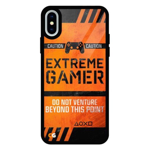 Gamer iPhone X Glass Back Cover