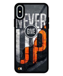 Give Up iPhone XS Glass Case