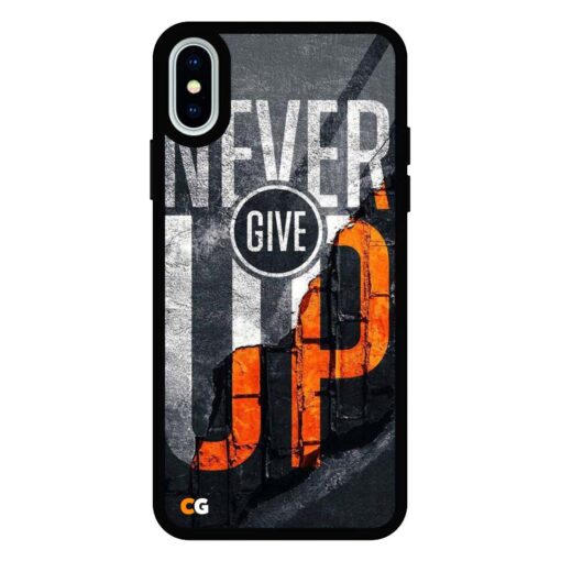 Give Up iPhone XS Max Glass Case