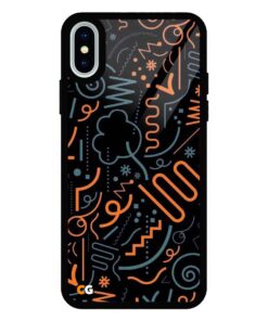 Graffiti iPhone XS Max Glass Back Cover