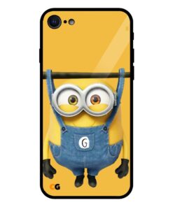 Hanging Minion iPhone 8 Glass Back Cover