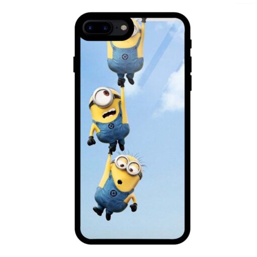 Hanging Three Minions iPhone 7 Plus Glass Back Cover