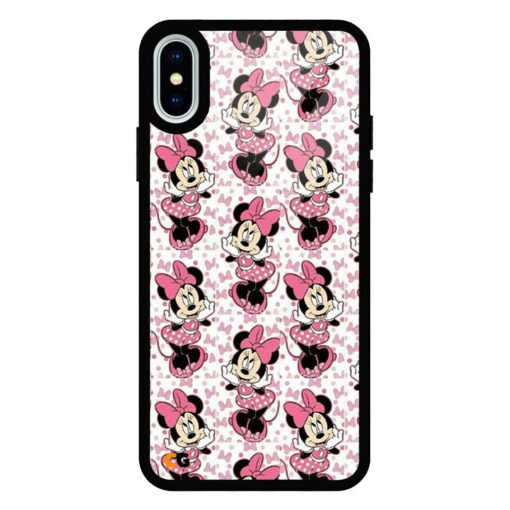 Happy Minnie iPhone X Glass Back Cover