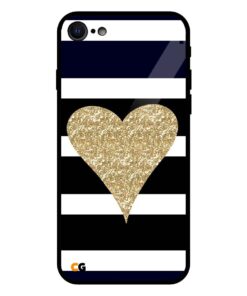 Heart With Blue iPhone 7 Glass Case