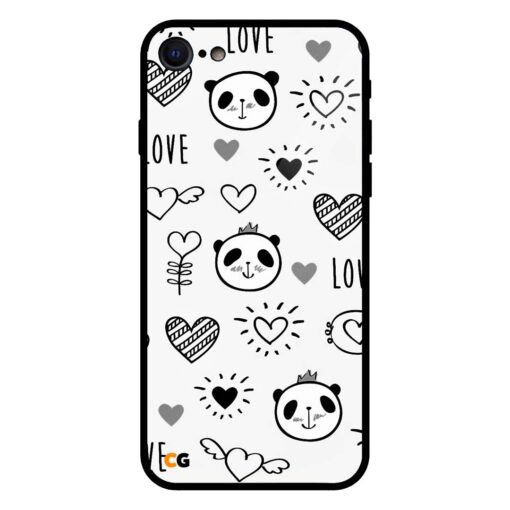 Love Panda iPhone 7 Glass Case
