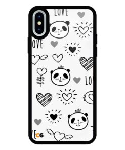 Love Panda iPhone X Glass Case