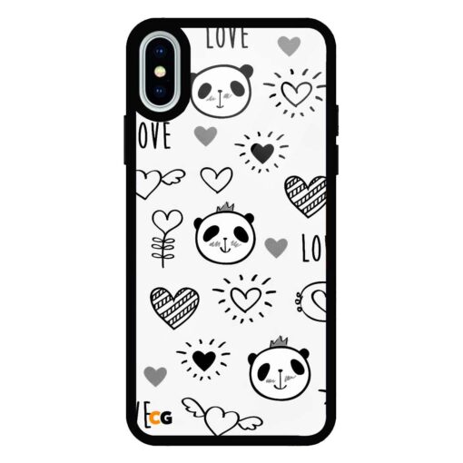 Love Panda iPhone X Glass Case