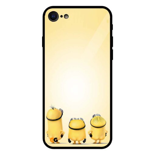 Lovely Minions iPhone 7 Glass Back Cover
