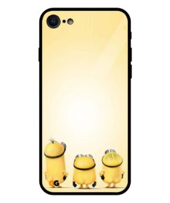 Lovely Minions iPhone 8 Glass Back Cover