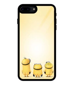 Lovely Minions iPhone 8 Plus Glass Back Cover