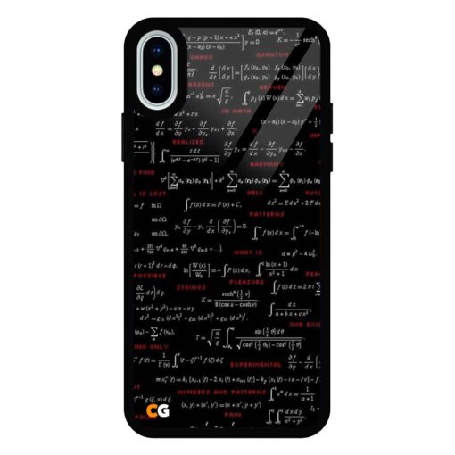 Math Art iPhone XS Max Glass Back Cover