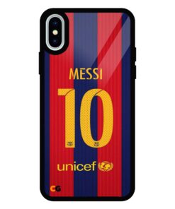Messi Jersey 10 iPhone XS Glass Cover