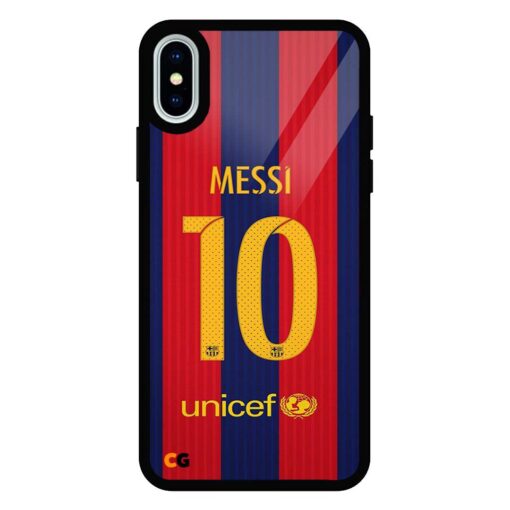 Messi Jersey 10 iPhone XS Max Glass Cover