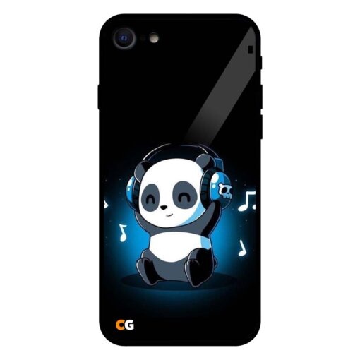 Music Panda iPhone 7 Glass Case