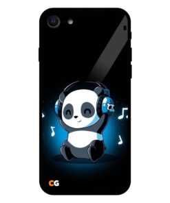 Music Panda iPhone 8 Glass Case