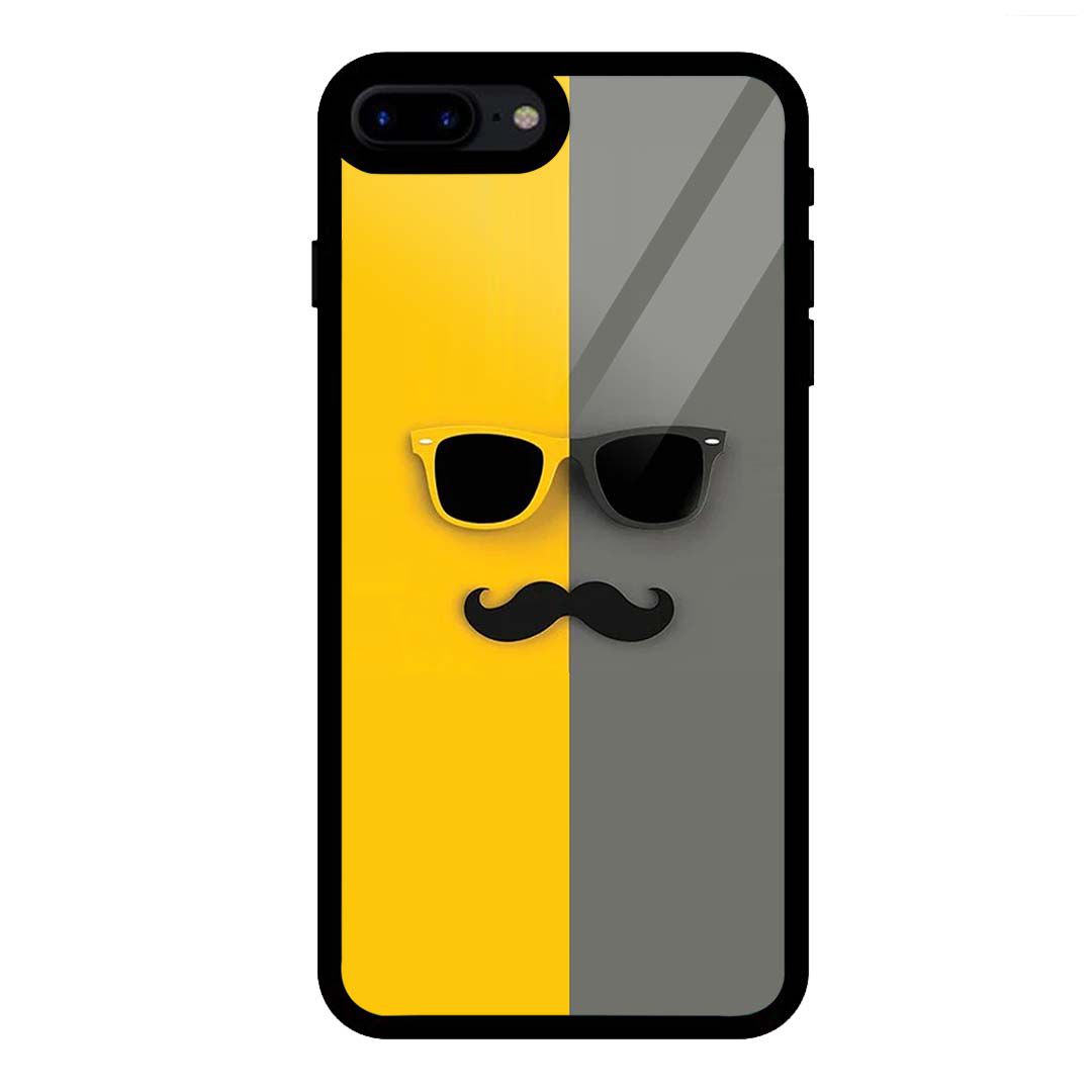 Mustache iPhone 8 Plus Glass Back Cover 1 Mustache iPhone 8 Plus Glass Back Cover