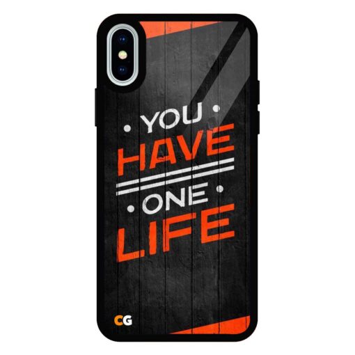 One Life iPhone X Glass Back Cover