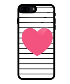 Pink Heart iPhone 7 Plus Glass Case