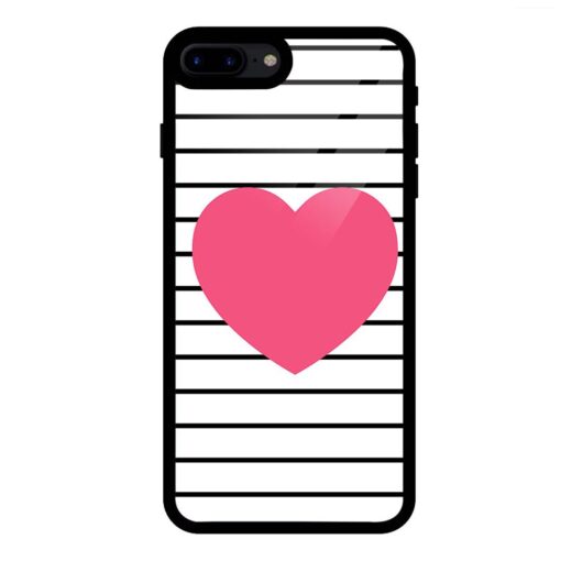 Pink Heart iPhone 8 Plus Glass Case