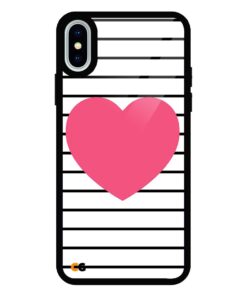 Pink Heart iPhone XS Max Glass Case