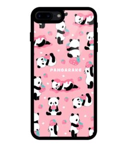 Pink Panda iPhone 8 Plus Glass Case