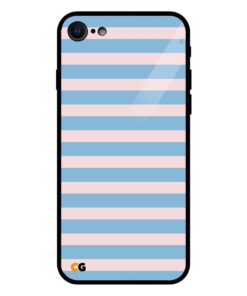 Sky Blue Lining iPhone 7 Glass Case