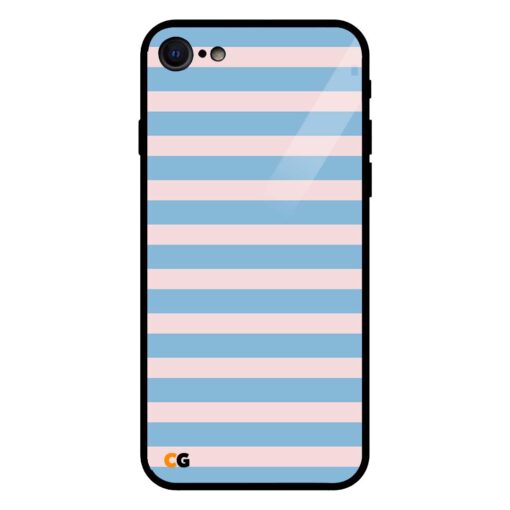 Sky Blue Lining iPhone 8 Glass Case