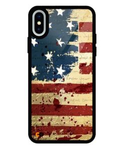 USA Flag iPhone XS Glass Cover