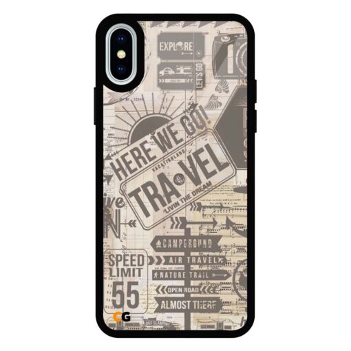 Vintage Travel iPhone X Glass Cover